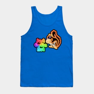 Rainbow Neon Squirrel Just Gotta Nut Bar Sign Tank Top